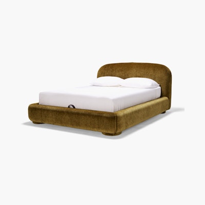 Lull Bed - Queen, Storage, Fabric, Sandon, Burnt Butter 2.0