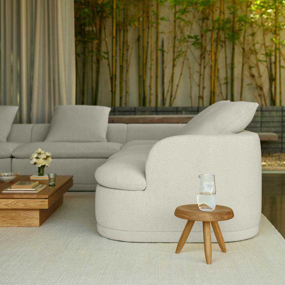 Atlason Composed Modular Sofa U Shape Sectional - Rectilinear, Turf, Cream Melange