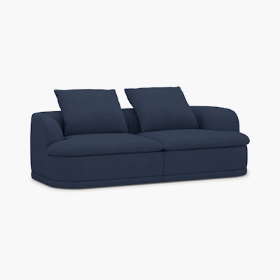 A Atlason Composed Modular Sofa in Lapis viewed from an angle