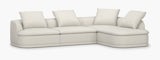 An Atlason Composed Modular Sofa L-Sectional - Right in Beck  Buckram viewed from an angle.