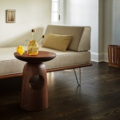 Hew Side Table Form E in walnut with Nelson Daybed