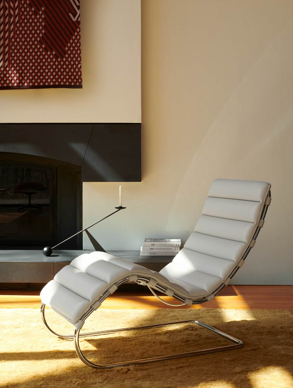 MR Adjustable Chaise Lounge,  Interconnect Candle Holder,  Ruti Moroccan Wool Rug