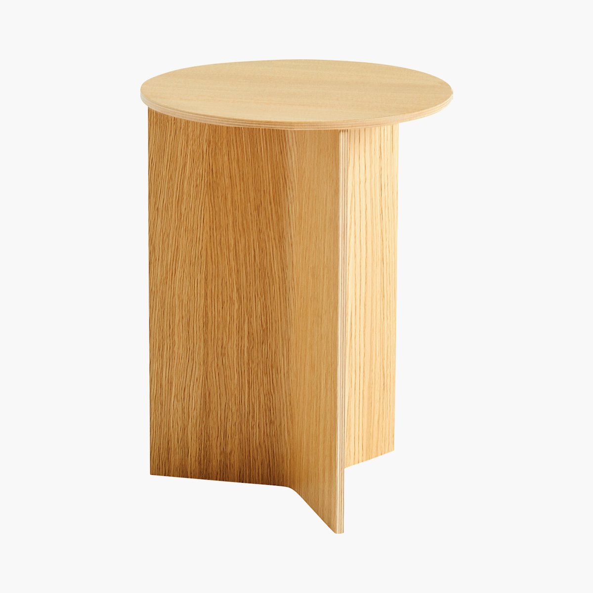 Wood Slit Side Table, Oak