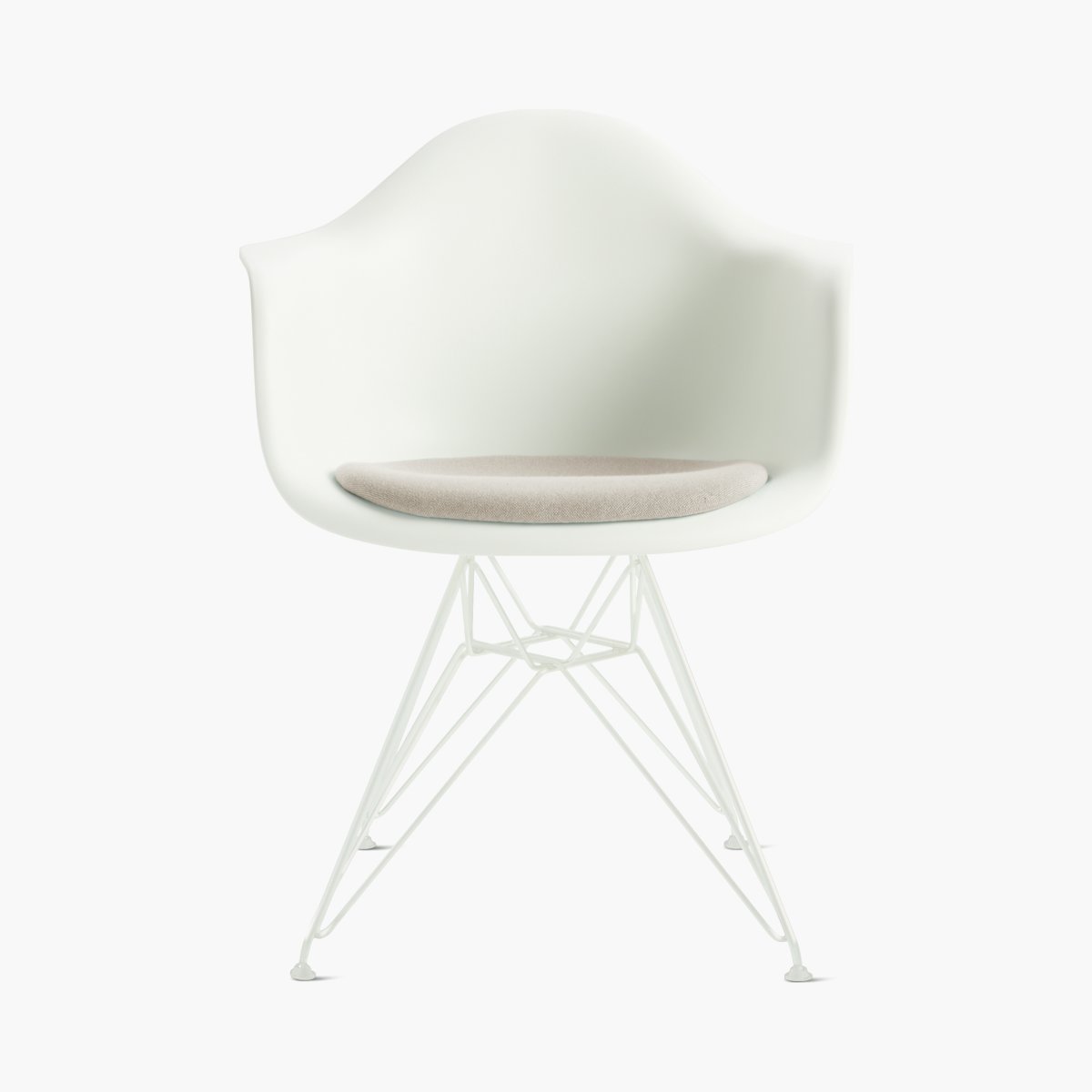 Eames Molded Plastic Armchair with Seat Pad